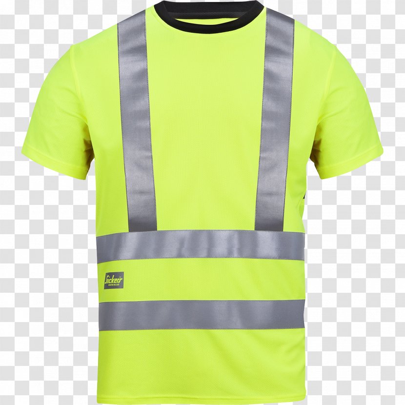 T-shirt High-visibility Clothing Polo Shirt Workwear - Green - Snickers Transparent PNG