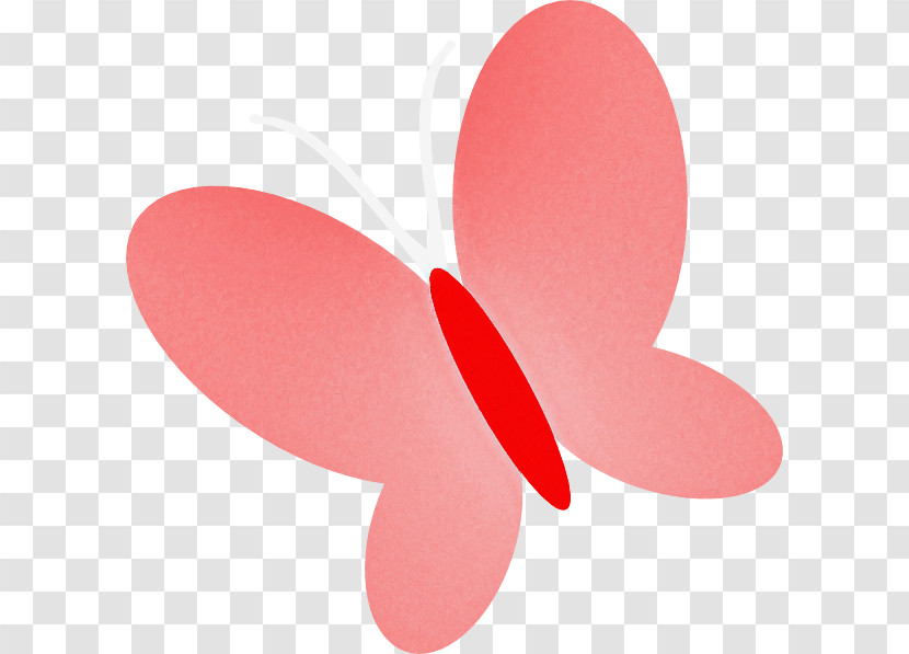 Pink Petal Material Property Butterfly Heart Transparent PNG