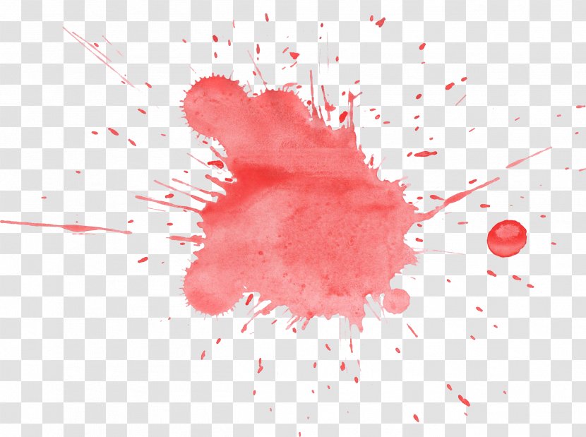 Watercolor Painting Clip Art Image Transparency - Red - Paint Transparent PNG