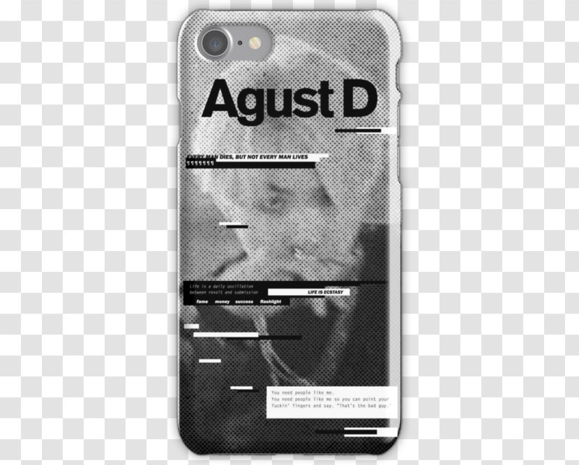 IPhone BTS Mobile Phone Accessories Samsung Galaxy Product Design - Black - Agust D Transparent PNG