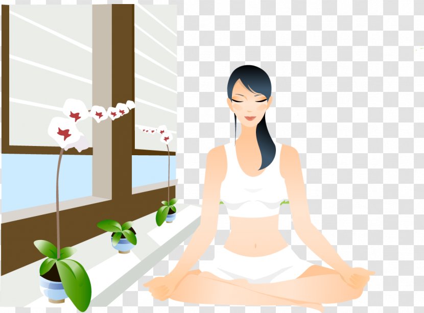 Yoga Royalty-free Illustration - Silhouette - Windows Doing Beauty Vector Material Transparent PNG