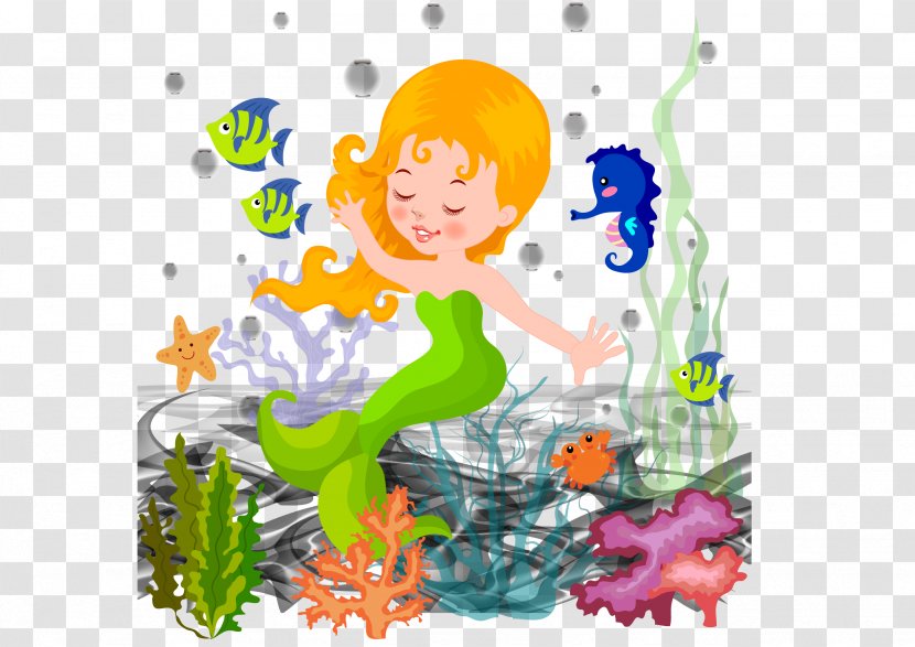 Color Clip Art - Fictional Character - The Daughter Of Sea Transparent PNG