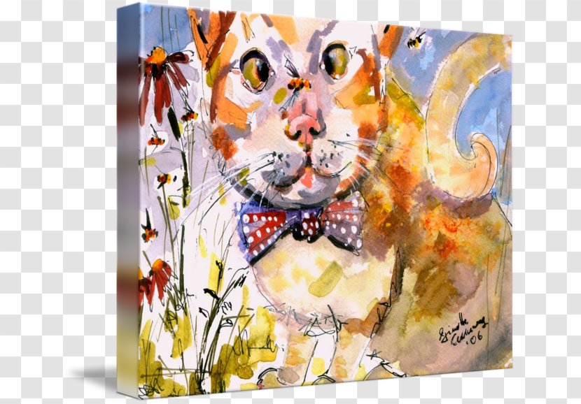 Tiger Watercolor Painting Gallery Wrap - Mammal Transparent PNG