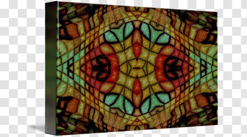 Stained Glass Art Symmetry Pattern - Window - Canvas Texture Transparent PNG