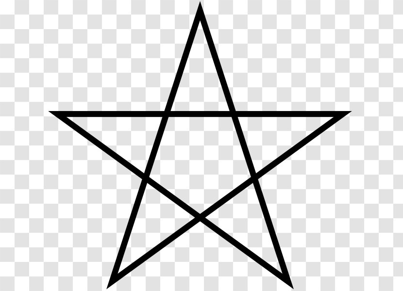 Circle Pentagram Five-pointed Star Polygon - Area - Vector Transparent PNG