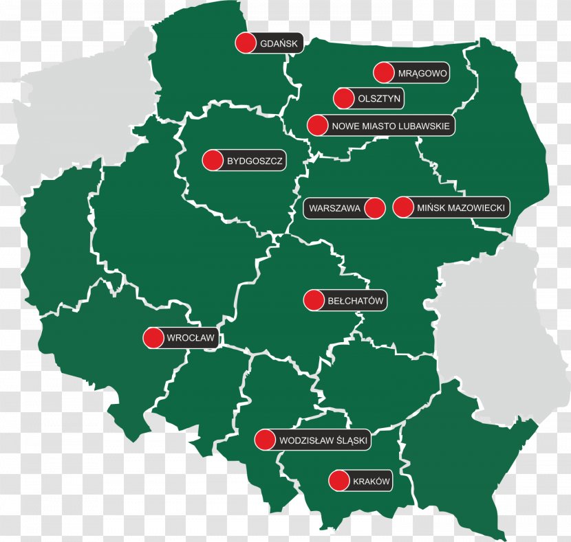 Map Polish Kup, Poland Ścienne Rail Transport - Atlas Transparent PNG