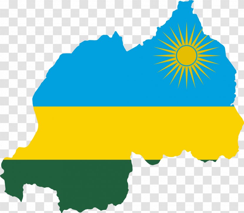 Flag Of Rwanda Map Democratic Republic The Congo - Geography - Russia Transparent PNG