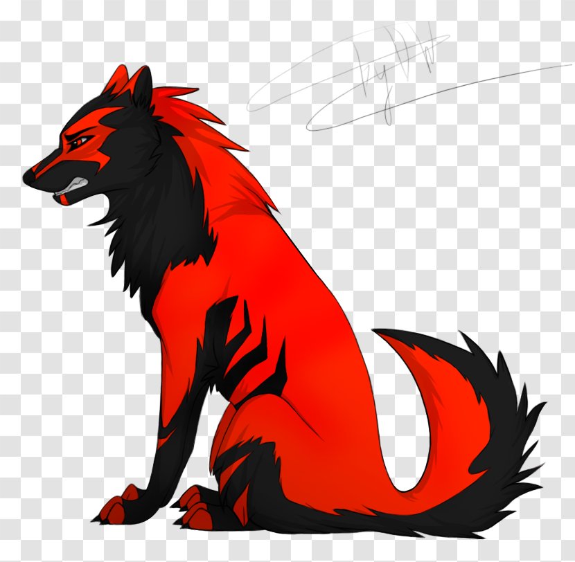 Dog Arctic Wolf Red Black Drawing - Tree - BLUE WOLF Transparent PNG