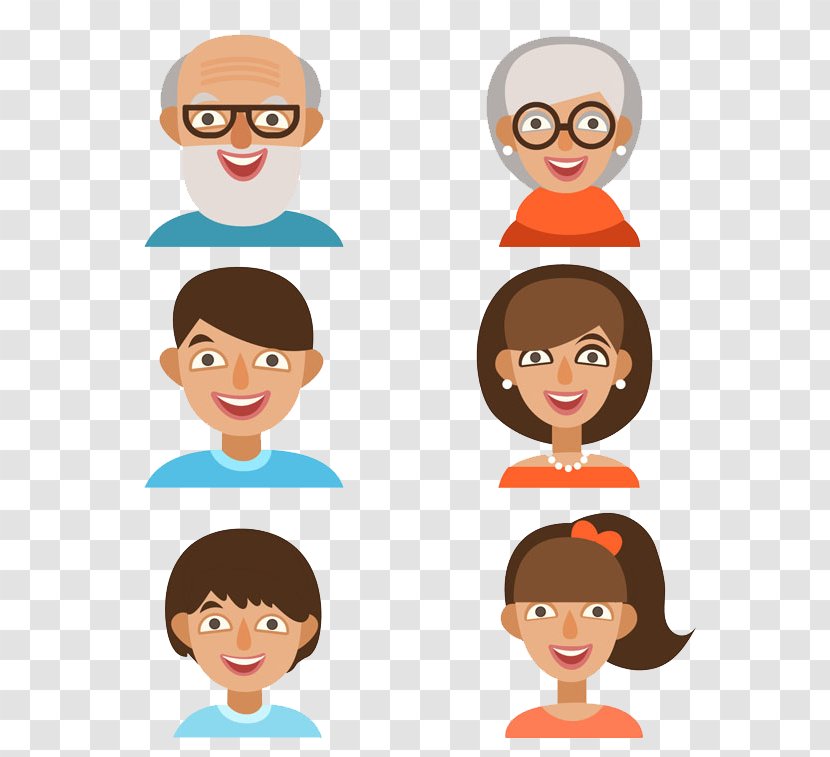 Family Cartoon Royalty-free Clip Art - Child - Members Avatar Transparent PNG