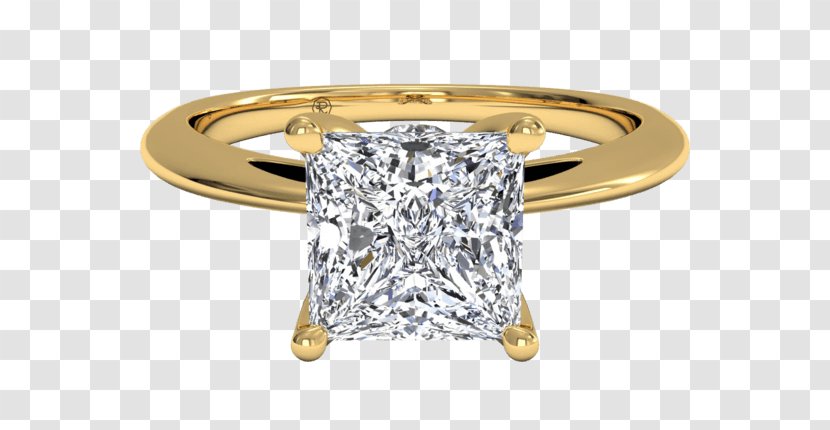 Diamond Engagement Ring Solitaire Princess Cut - Prong Setting - Jewelers Loupe Reviews Transparent PNG