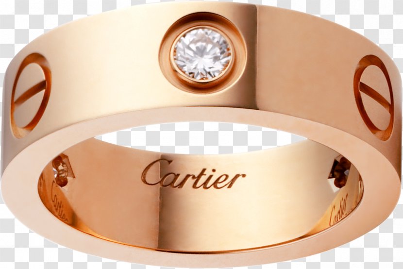 Earring Cartier Love Bracelet Diamond - Jewellery - Pink Ring Transparent PNG