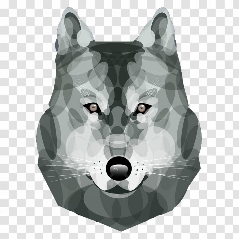 Gray Wolf Cartoon Drawing Illustration - Silhouette - Oval Stitching Transparent PNG