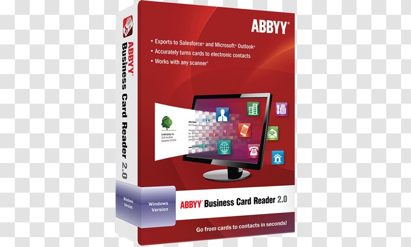 Card Reader FineReader Business Cards ABBYY Computer Software - Abbyy Transparent PNG