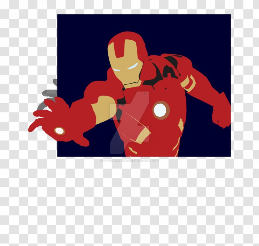 Iron Man Minimalism Art - Marvel Avengers Assemble - Minimalist Transparent PNG