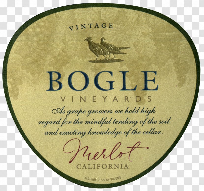 Merlot Bogle Petite Sirah Font - Brand - Wine Signs Transparent PNG