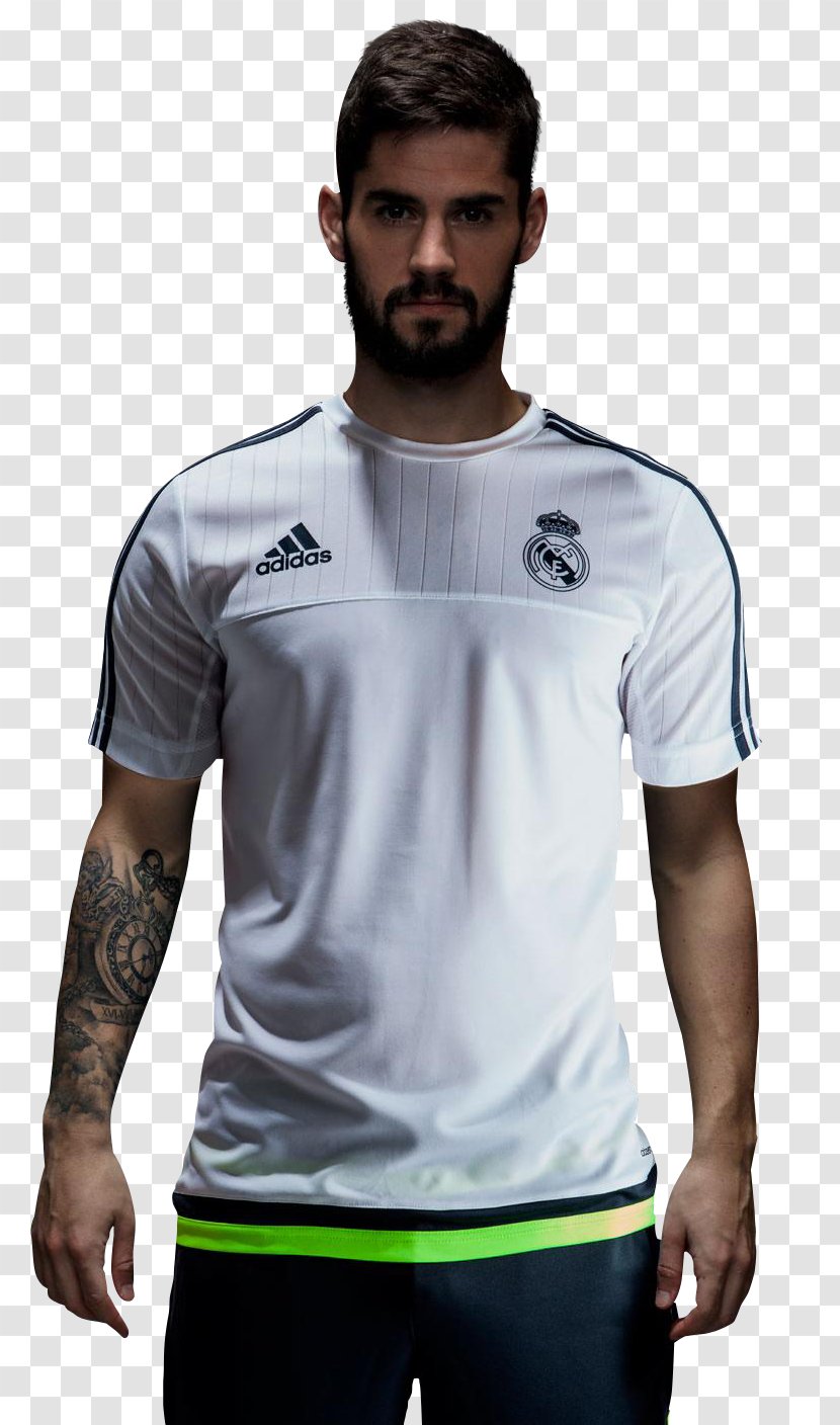 T-shirt Real Madrid C.F. Sleeve Outerwear Neck - Isco Spain Transparent PNG