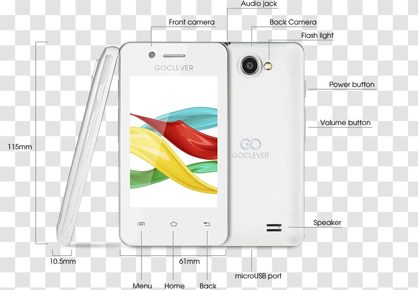 Smartphone Feature Phone GOCLEVER QUANTUM 350 3G UMTS - Multimedia Transparent PNG