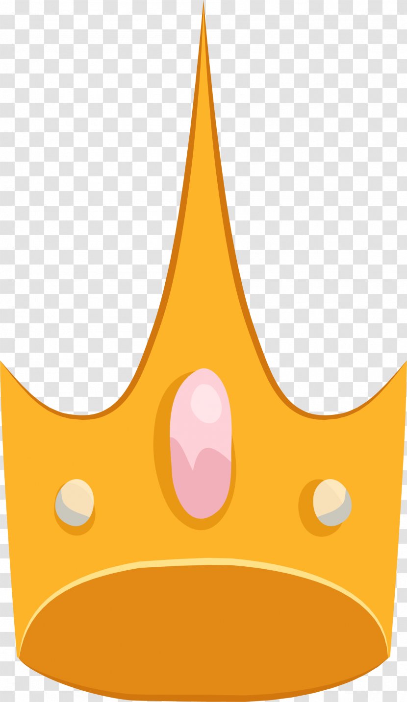 Party Hat Yellow Clip Art - Golden Minimalist Crown Label Transparent PNG