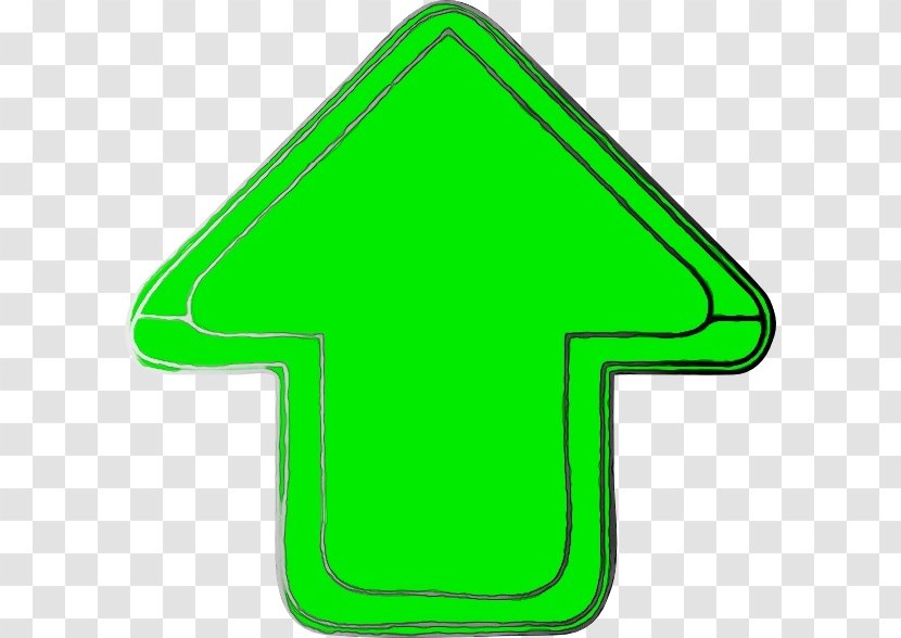 Green Sign Clip Art Line Symbol - Watercolor - Triangle Signage Transparent PNG