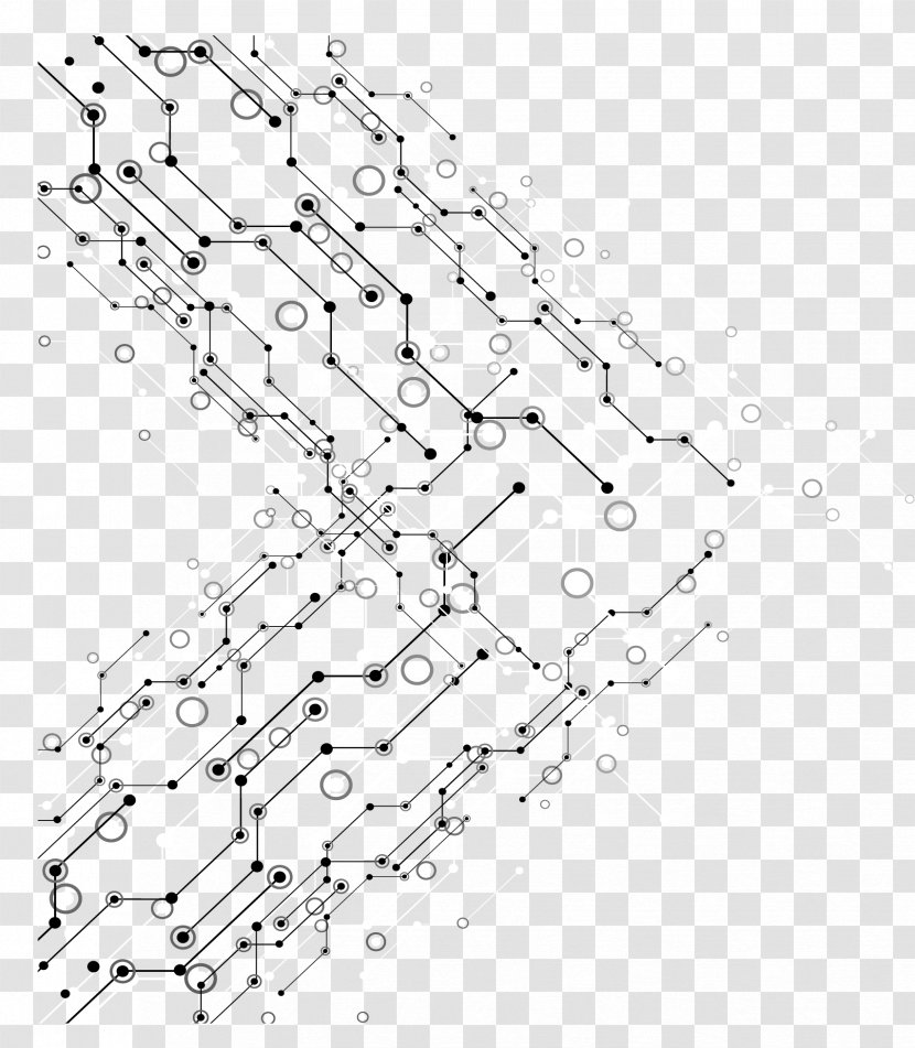 Euclidean Vector Geometry Download Technology - Tree - Geometric Node Lines Transparent PNG