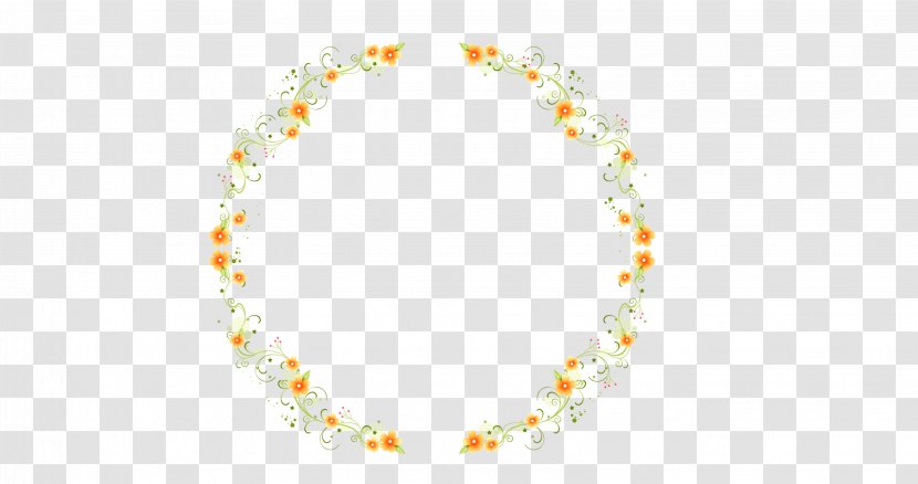 Circle Flower Wreath - Silhouette - Round Frame Transparent PNG