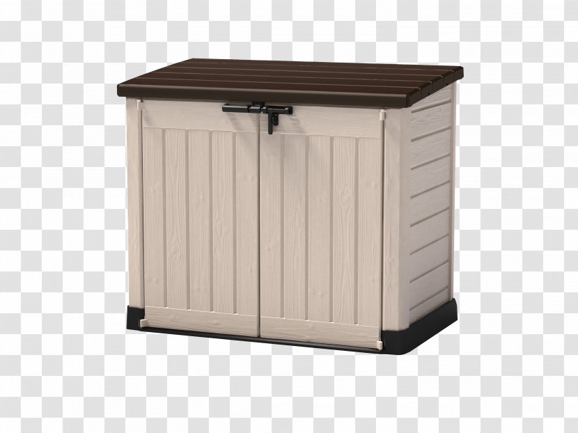 Shed Keter Garden Storage Cabinet, Waterproof, Patio Store, Brown/Grey - Store It Out Max - Plastic Material MAXI Xaba Outdoor Gear Warehouse Transparent PNG