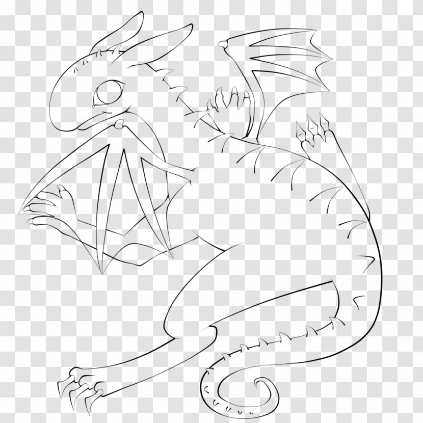 Line Art Drawing DeviantArt - Organism - Dragon Transparent PNG