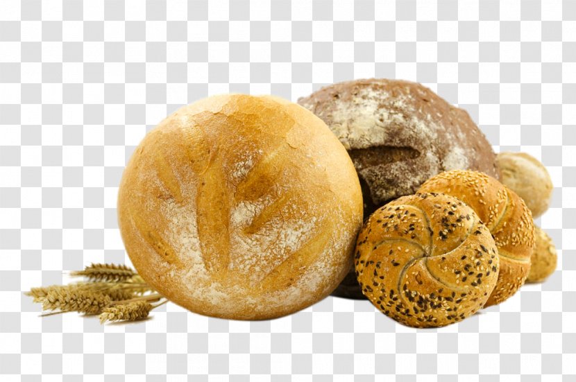 Bread Bun Food Wheat - Baked Goods Transparent PNG