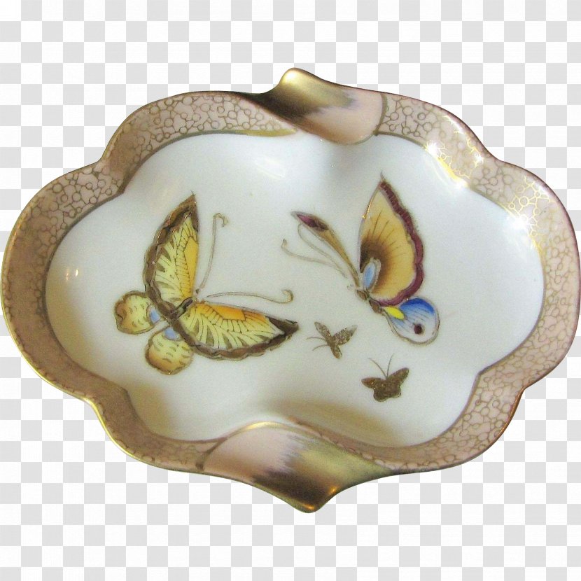 Tableware Platter Plate Butterfly Porcelain - Dishware - Hand-painted Transparent PNG