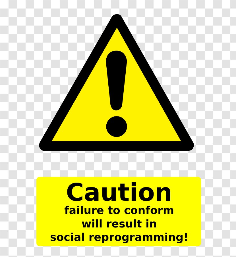 Warning Sign Hazard Safety Risk - Text Transparent PNG