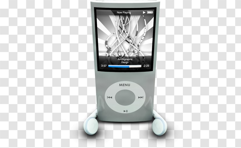 Ipod Multimedia Media Player - Portable - IPodPhonesSilver Transparent PNG