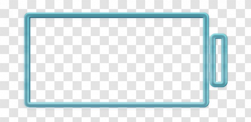 Battery Icon Electric Level - Rectangle - Turquoise Transparent PNG