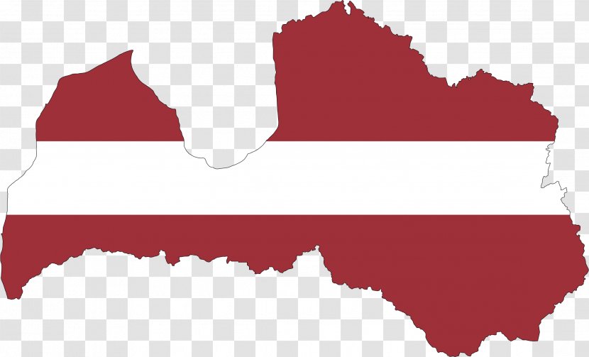 Flag Of Latvia Map - Latvian Transparent PNG