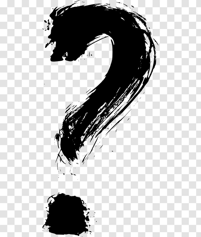 Question Mark Brush Drawing Clip Art - Ink Transparent PNG