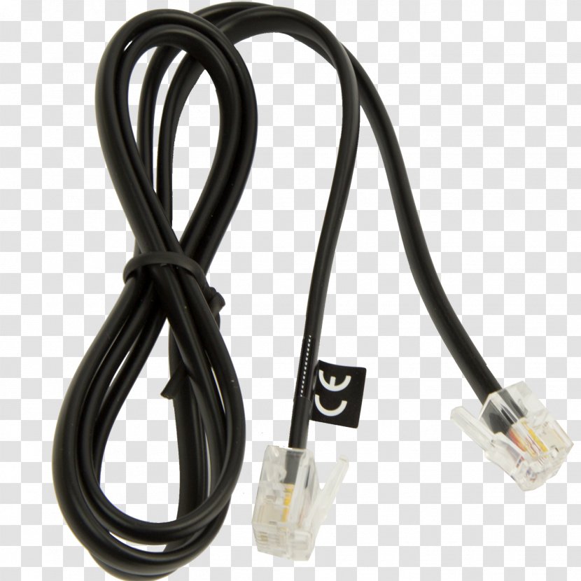 RJ9 Jabra Electrical Cable Telephone Headset - Auto Part - Rj9 Transparent PNG