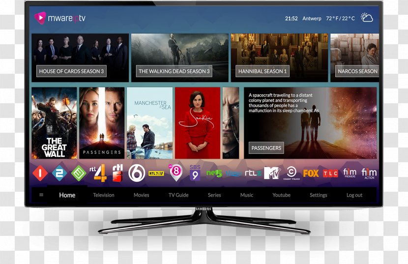 LED-backlit LCD Mware Iptv Television Show Computer Monitors - Set - Tv Smart Transparent PNG