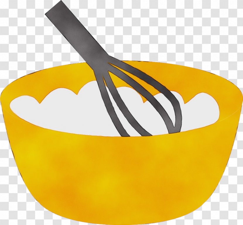 Yellow Tableware Bowl Kitchen Utensil Mixing - Cookware And Bakeware Whisk Transparent PNG