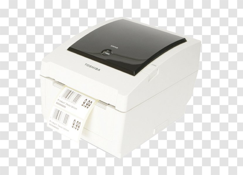 Paper Barcode Printer Toshiba Label - Inkjet Printing Transparent PNG