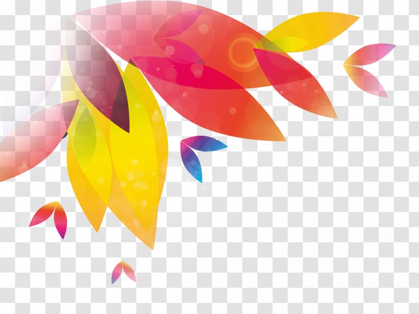 Petal Leaf Graphic Design - Apartment - Abstract Color Leaves Transparent PNG