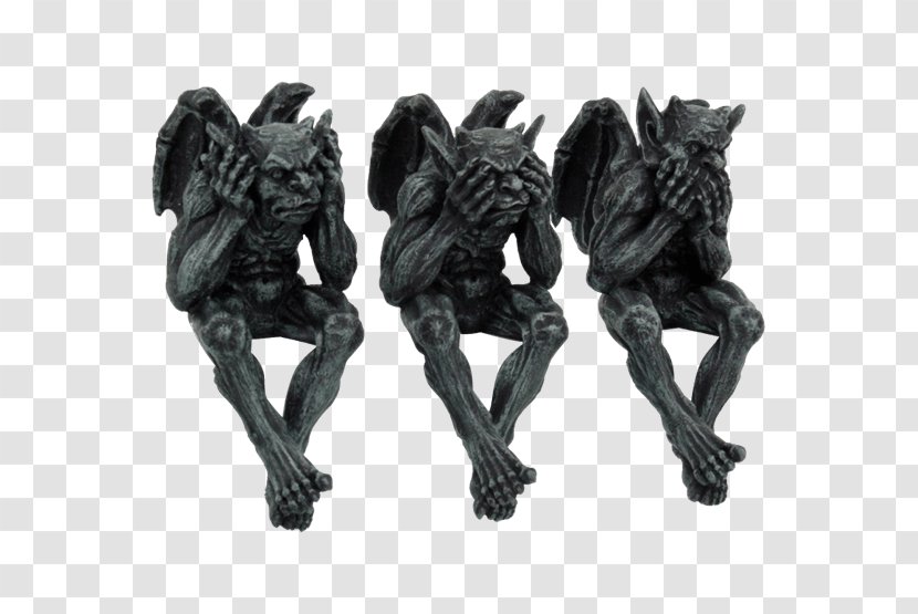 Three Wise Monkeys Gargoyle Statue Figurine Evil Transparent PNG
