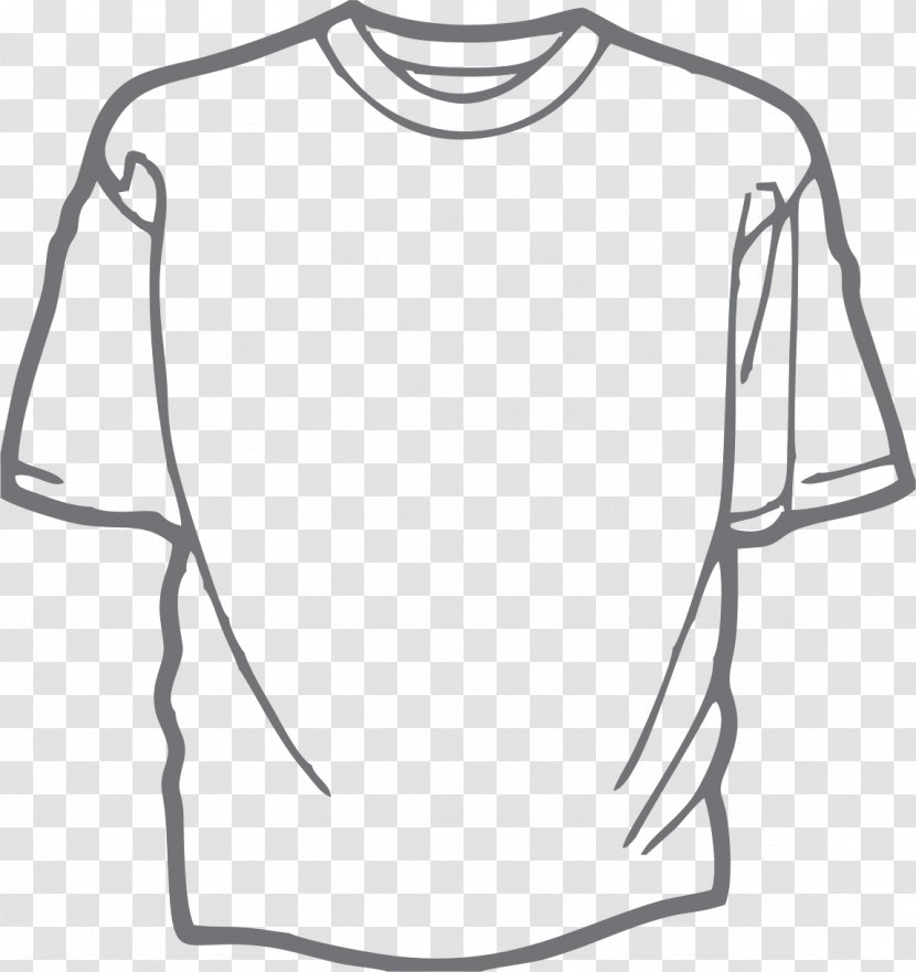 T-shirt Clip Art - Black And White Transparent PNG