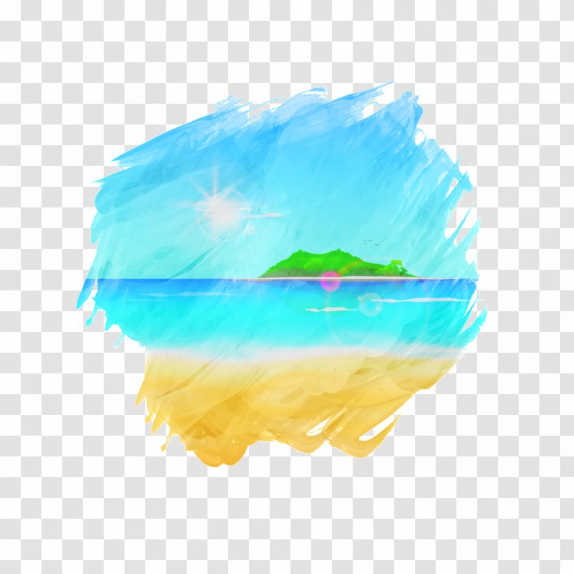 Sea Watercolor Painting Transparent PNG