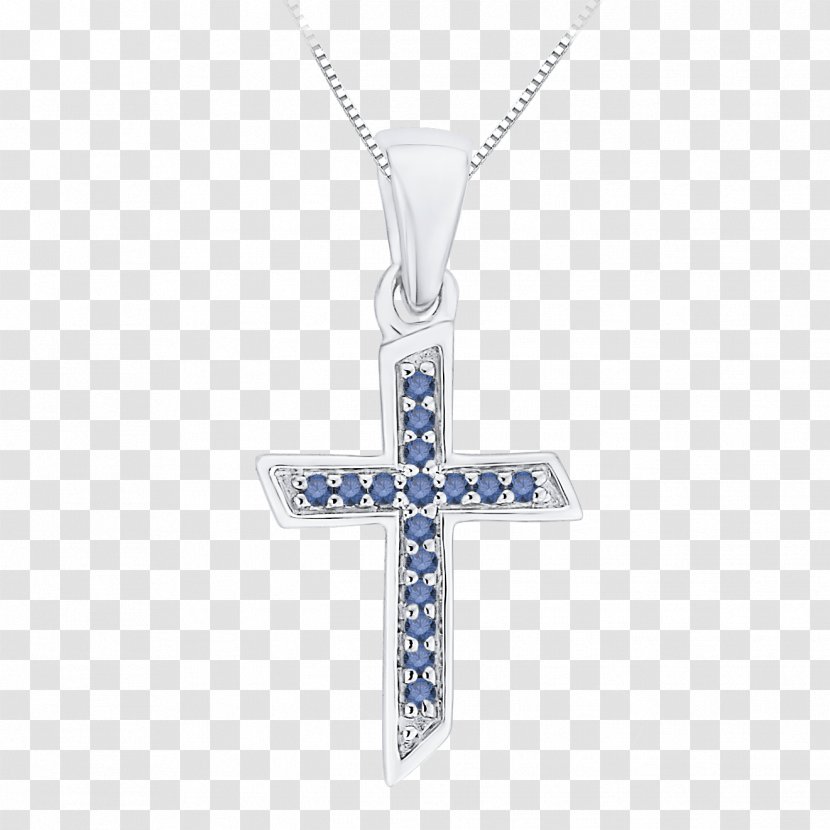 Jewellery Charms & Pendants Necklace Gemstone Sapphire - Pendant - Gold Cross Transparent PNG