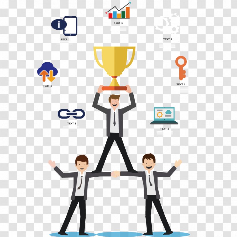 Infographic Teamwork Adobe Illustrator Illustration - Area - Businessman Team Honors Transparent PNG