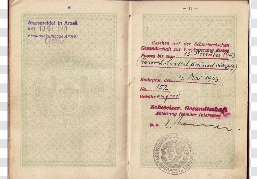 Turkish Passport Validity Consulate Second World War - Paper Transparent PNG