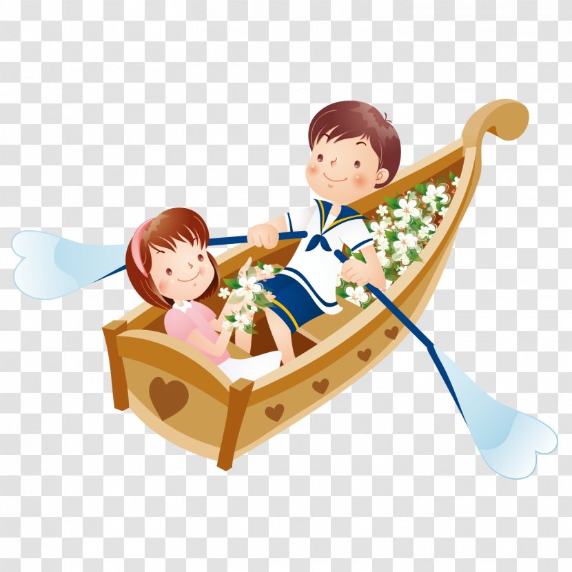 Boat Rowing - Couple Transparent PNG
