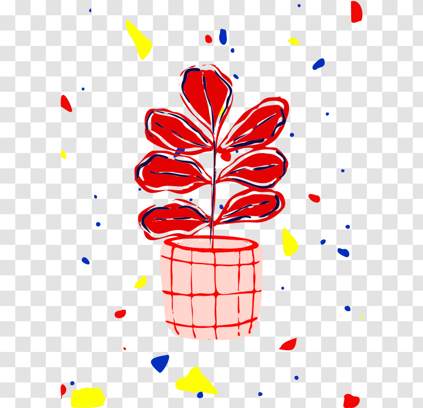 Petal Flower Red Line Gift Transparent PNG