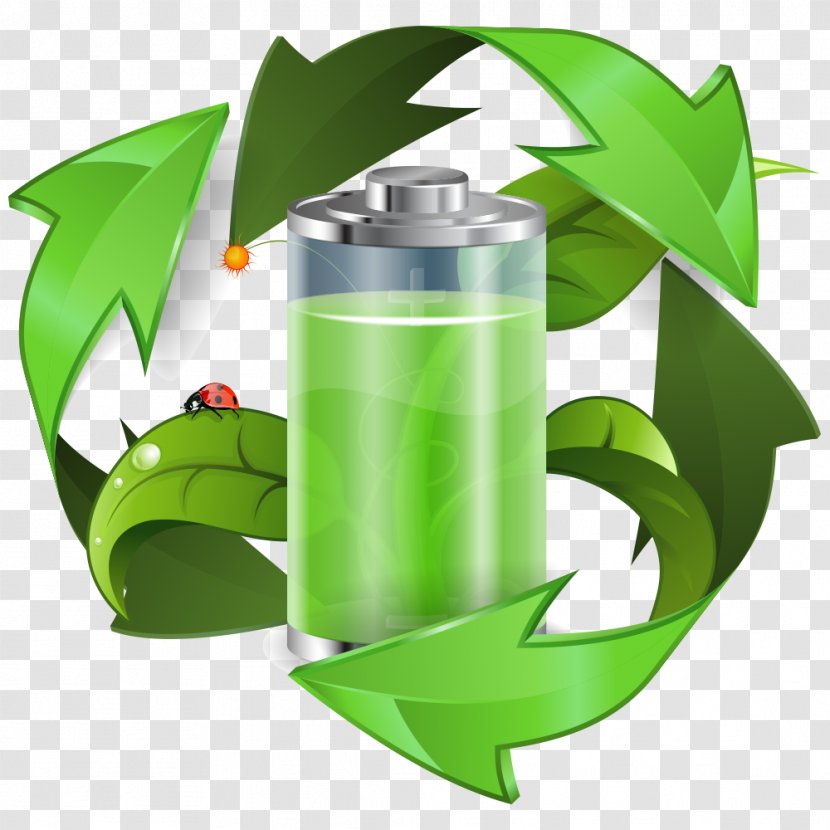 Battery Charger Recycling Clip Art - Rechargeable - Energy And Environmental Protection Transparent PNG