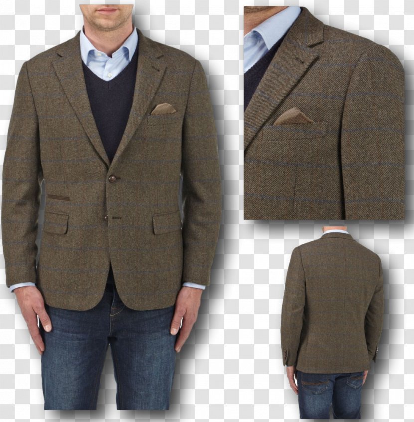 Blazer Sport Coat Jacket Tweed Herringbone Transparent PNG