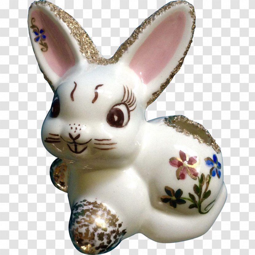 Domestic Rabbit Easter Bunny Figurine - Rabits And Hares - Hand-painted Transparent PNG